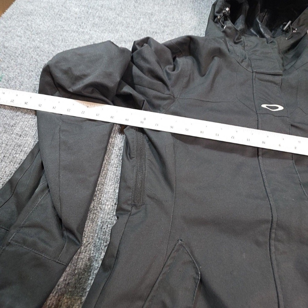 Oakley Jacket Womens XS Black Hooded Softshell Full Zip Parka Lined Outdoor Warm